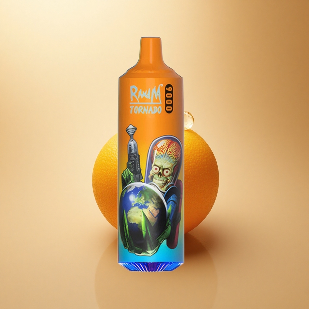 RandM Fumot Tornado 9000 Puffs Pomerančová Sodovka s Mřížkovou Cívkou a 850 mAh Baterií