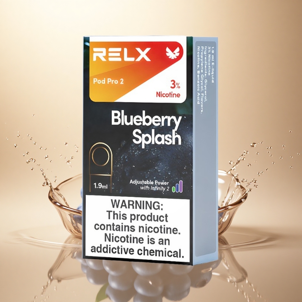 Relx Pod Pro 2 Vape Device Borovnicová Příchuť 30mg/ml nikotinu, 1,9ml, 3 úrovně výkonu