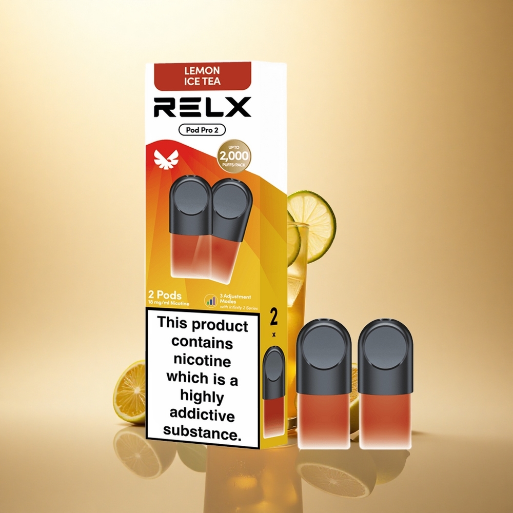 Relx Pod Pro 2 Vape Device Ledový Čaj-Citron Čaj 18mg/ml Nikotinu 1,9ml 3 Režimy Napětí