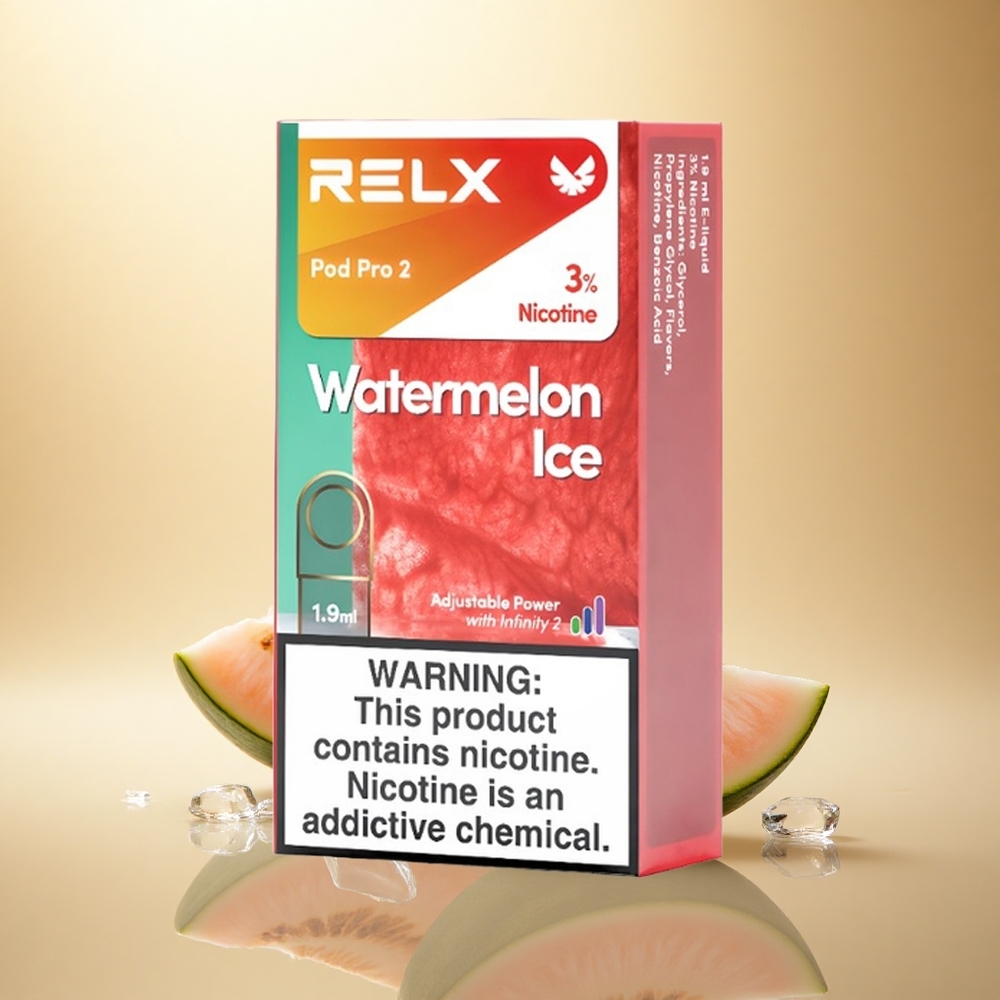 Relx Pod Pro 2 Vape Device Vodní Meloun Led 30mg/ml nikotinu, 1,9ml, 3 úrovně výkonu (5,5W/6,5W/8W)