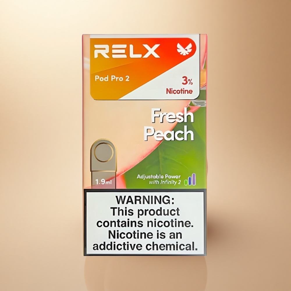 Relx Pod Pro 2 Vape Device Čerstvý Broskvový 30mg/ml Nikotinu s 1,9ml Kapacitou a 3 Režimy Napětí