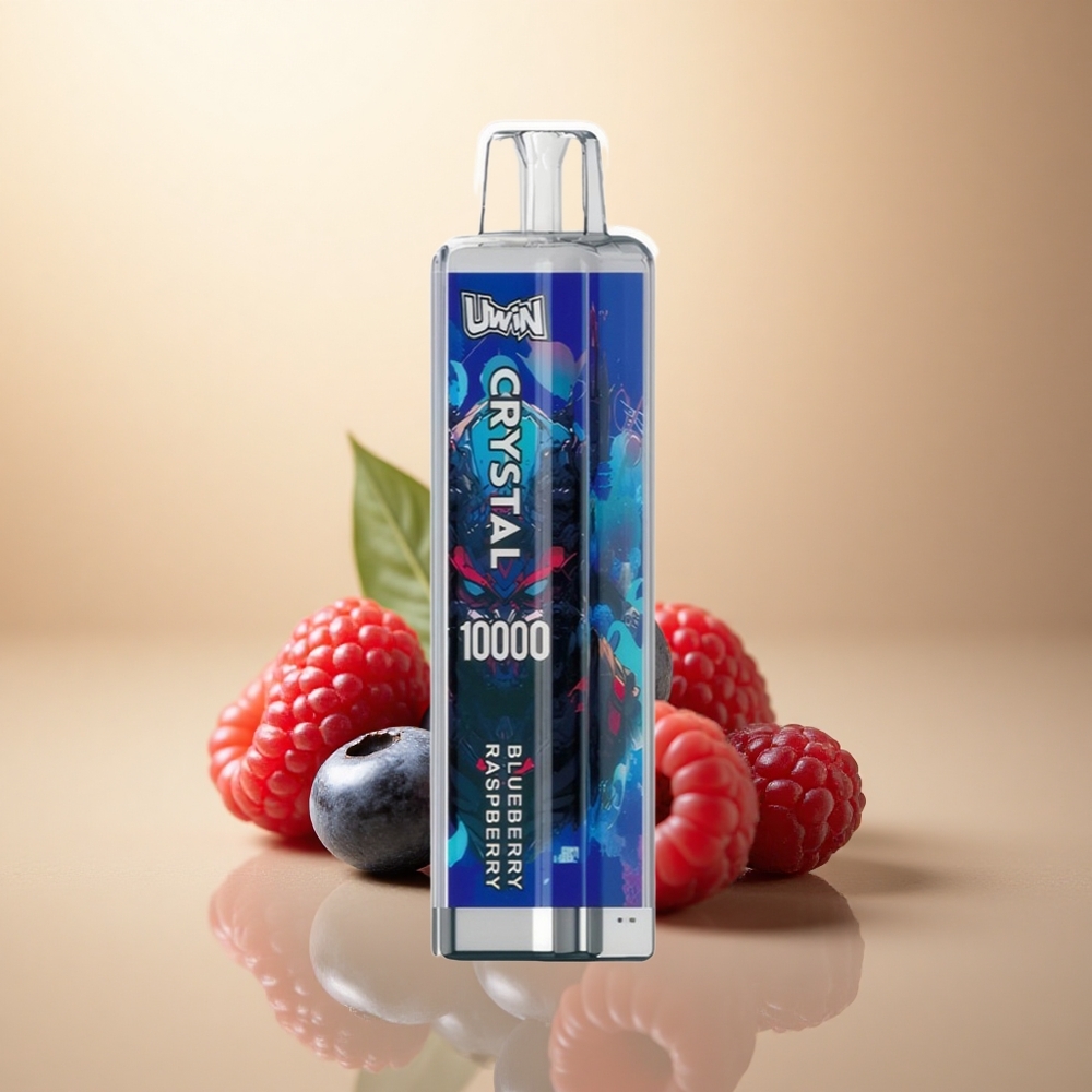Uwin Crystal 10000 Puffs Borůvka Malina 18ml 650mAh RGB