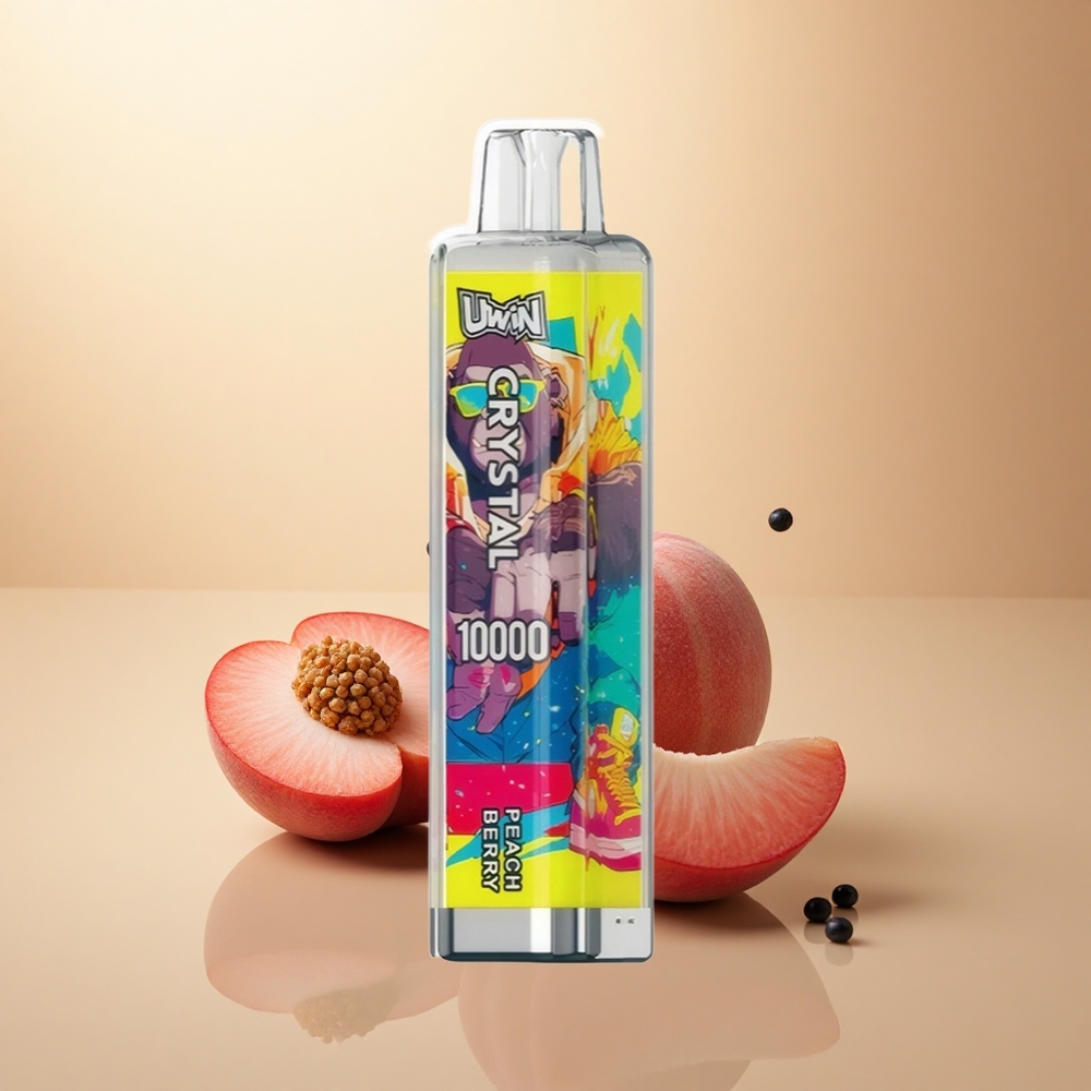 Uwin Crystal 10000 Puffs Broskev & Bobule RGB 650mAh 18ml