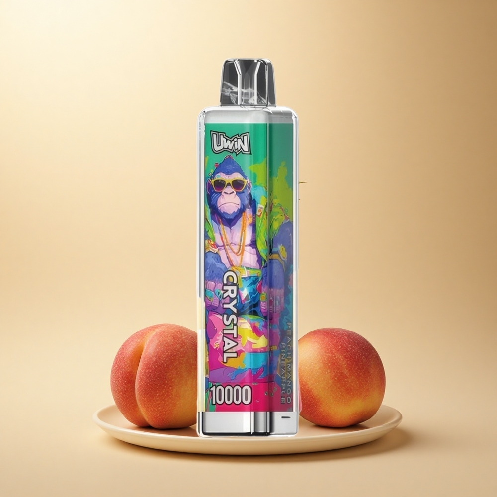 Uwin Crystal 10000 Puffs Broskev Mango Ananas s RGB světly a 650mAh baterií