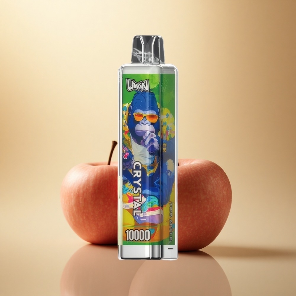 Uwin Crystal 10000 Puffs Dvě Jablka RGB 18ml 650mAh 0.8 Ohm