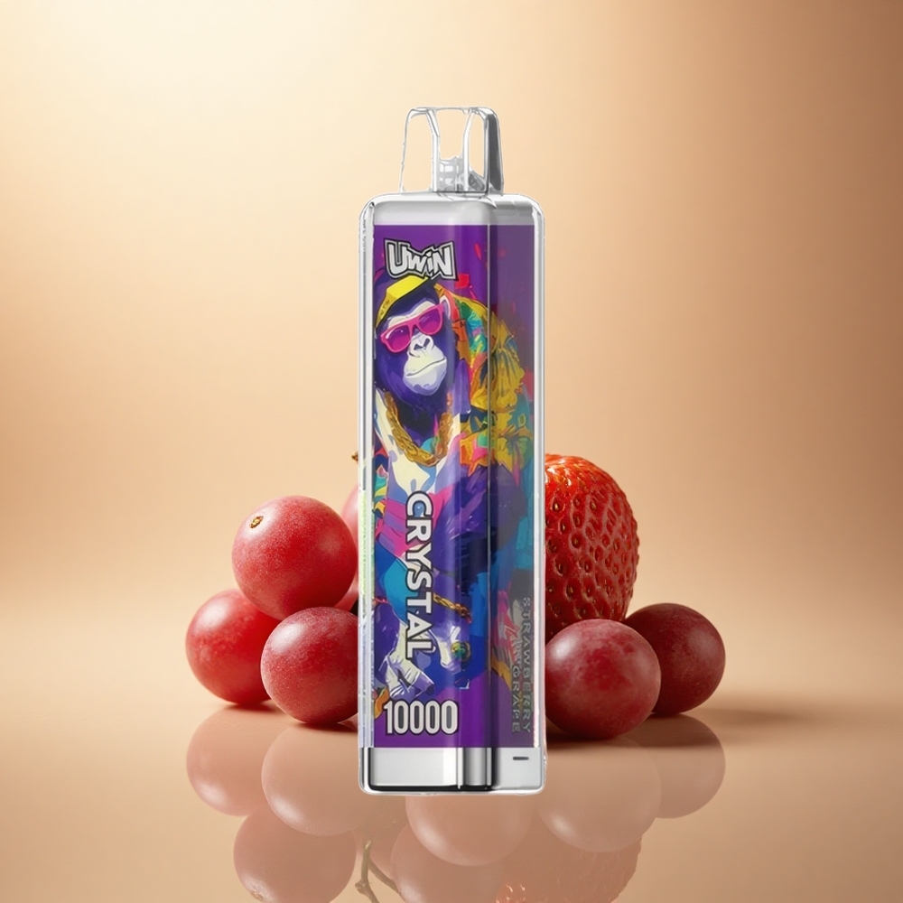 Uwin Crystal 10000 Puffs Jahodové Hrozno s RGB osvětlením, 5% nikotinu, 650mAh