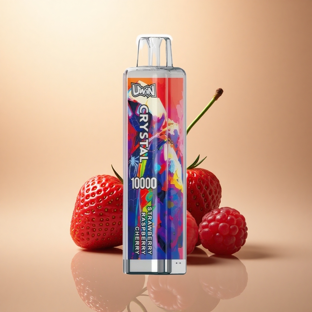Uwin Crystal 10000 Puffs Jahodová Malinová Třešňová s RGB světly 18ml 650mAh