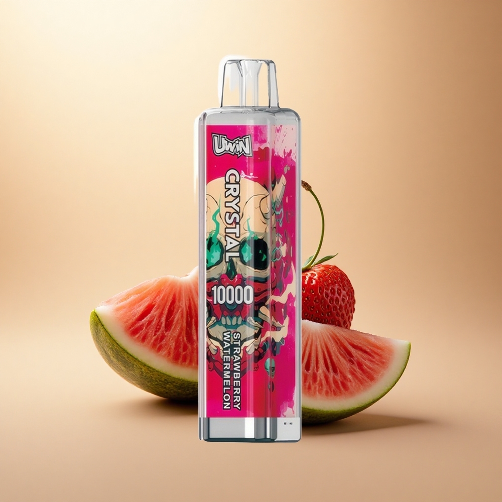 Uwin Crystal 10000 Puffs Jahodový Meloun RGB s 18ml kapalinou a 650mAh baterií