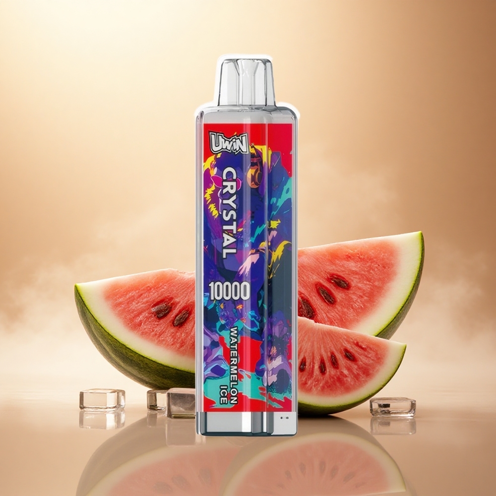 Uwin Crystal 10000 Puffs Melounový Led s RGB osvětlením a 5% nikotinu