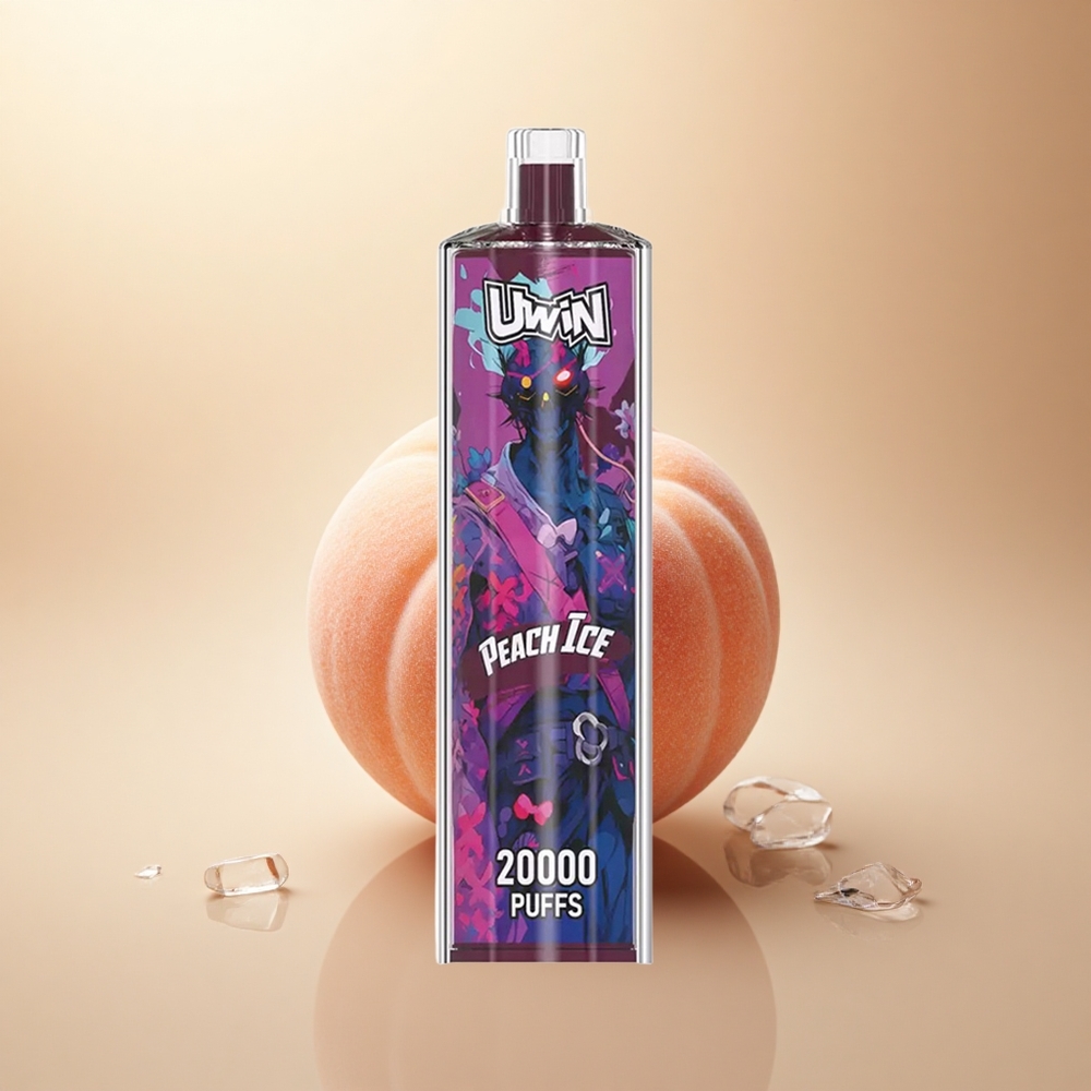 Uwin Shisha Hookah Crystal 20000 Puffs Broskvový Led s Mesh cívkou 22ml 650mAh