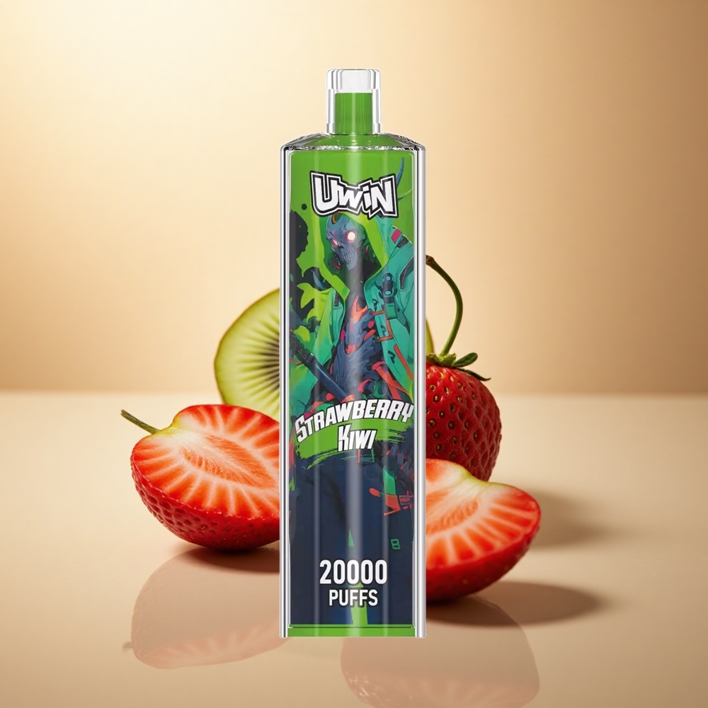 Uwin Shisha Hookah Crystal 20000 Puffs Jahodové Kiwi s 0% nikotinu a 650 mAh