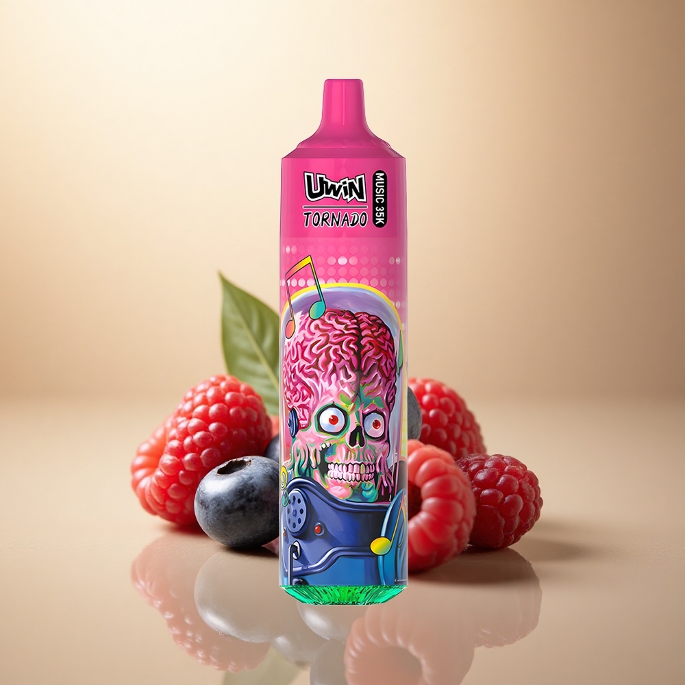 Uwin Tornado 35K Music Puffs Borůvka Malina s nikotinem 5% a baterií 600mAh