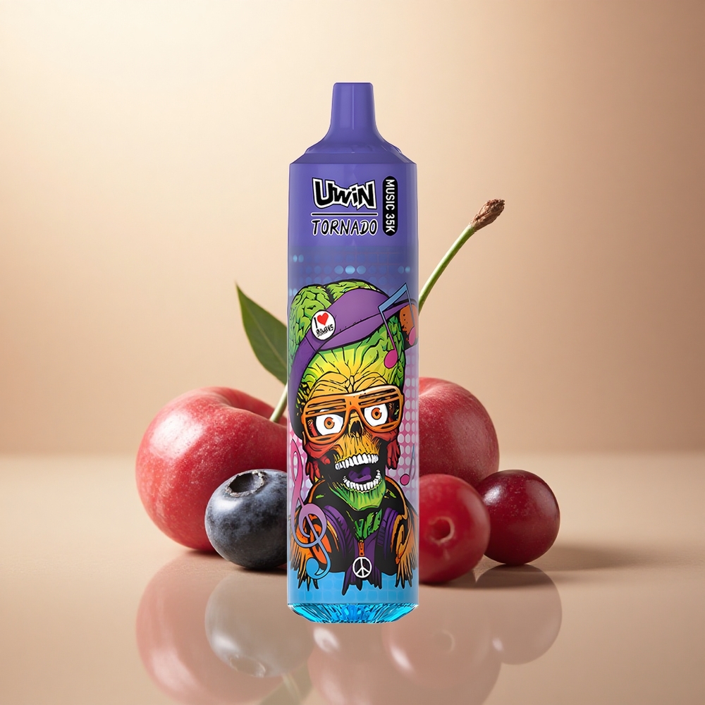 Uwin Tornado 35K Music Puffs Borovice Třešeň Brusinka 5% nikotinu 600mAh