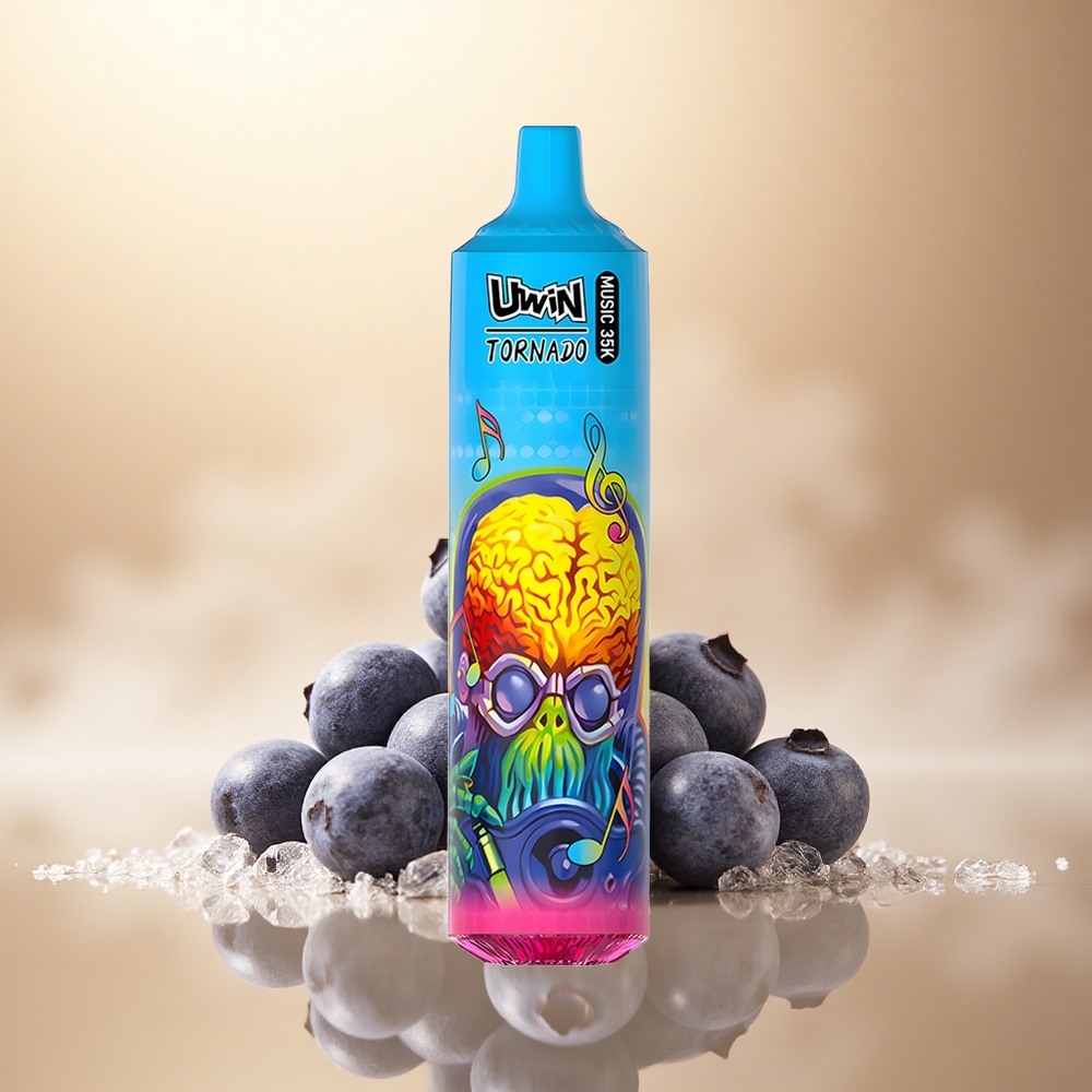 Uwin Tornado 35K Music Puffs Borovnice na ledu s 5% nikotinu a 600mAh