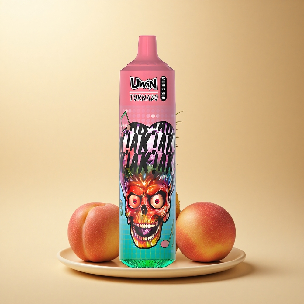 Uwin Tornado 35K Music Puffs Broskvové Mango Ananas s Nikotinem 5% a 600mAh