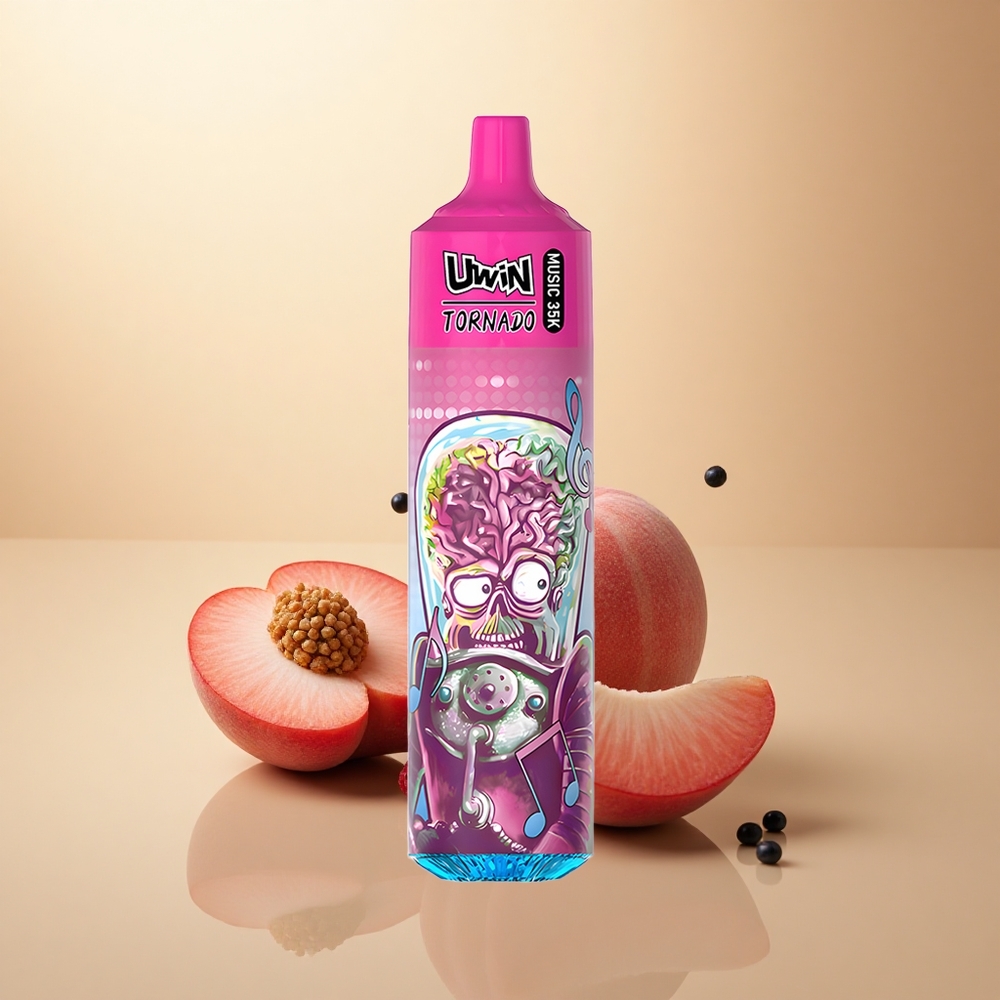 Uwin Tornado 35K Music Puffs Broskvovo-Borůvkový 5% nicotine 600mAh