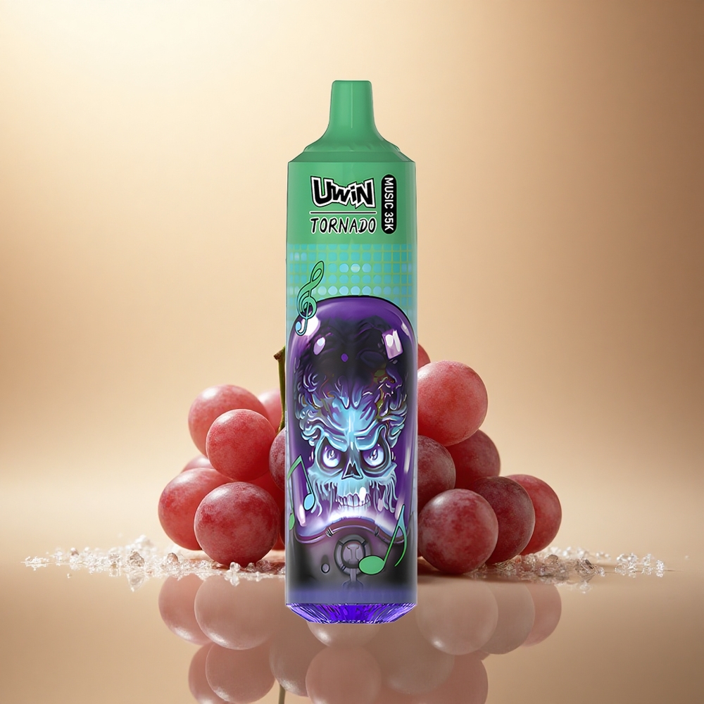 Uwin Tornado 35K Music Puffs Hroznový Led s 5% nikotinu a 600mAh