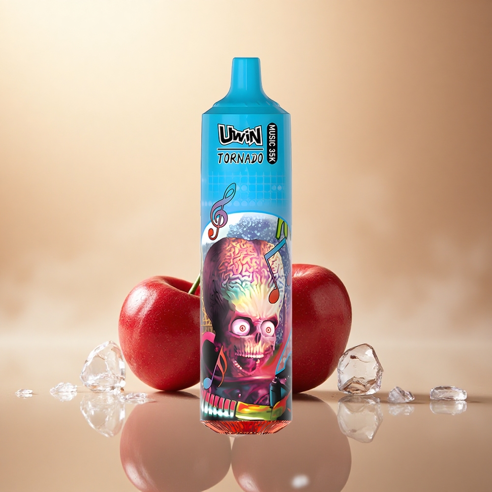 Uwin Tornado 35K Music Puffs Třešňový Led s 600mAh a 5% nikotinu